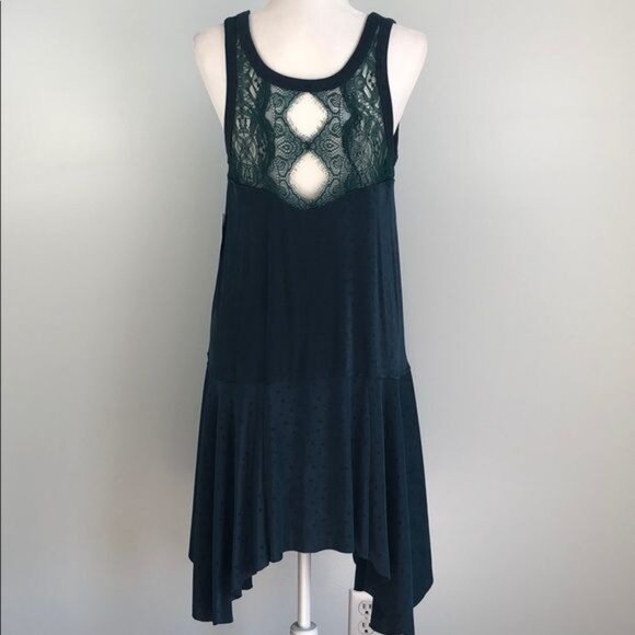 FREE PEOPLE Make It Count Mini Swing Dress in Green - S NWOT - Picture 4 of 6